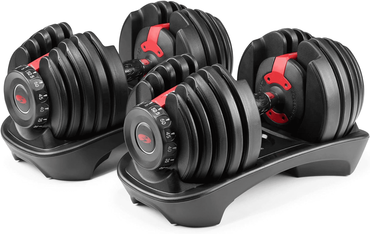 Image Of Bowflex Selecttech 552 Adjustable Dumbbells, Lighter Weights Than Traditional Dumbbells