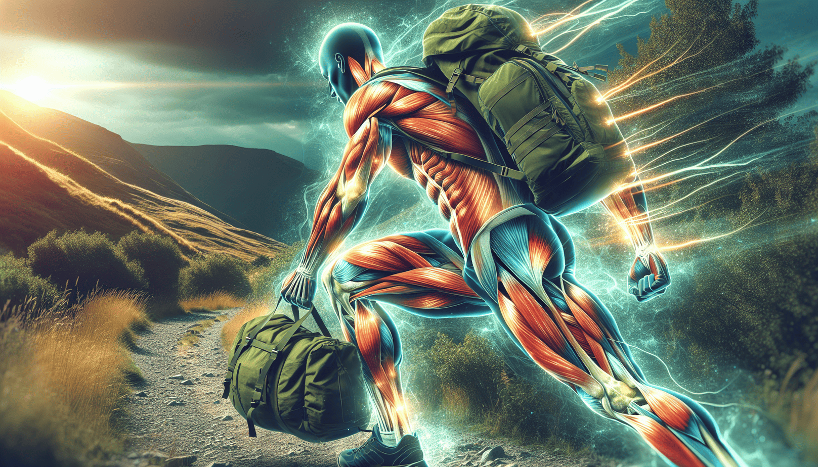 Illustration Of Muscles Engaged During Rucking