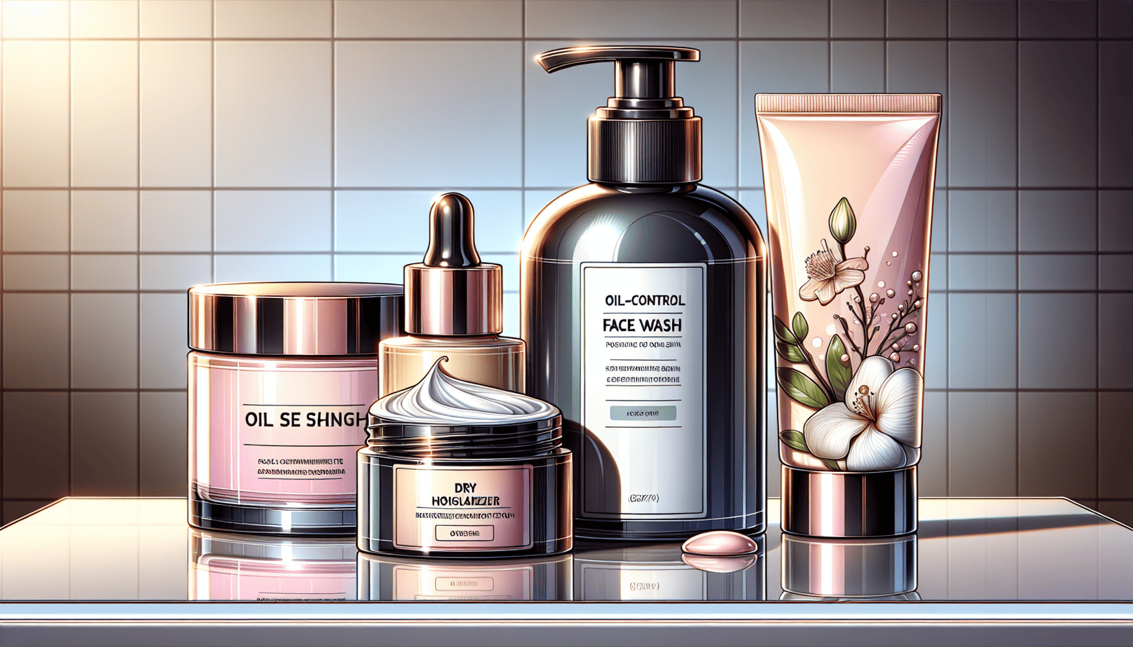 Illustration Of Skincare Products For Specific Skin Concerns