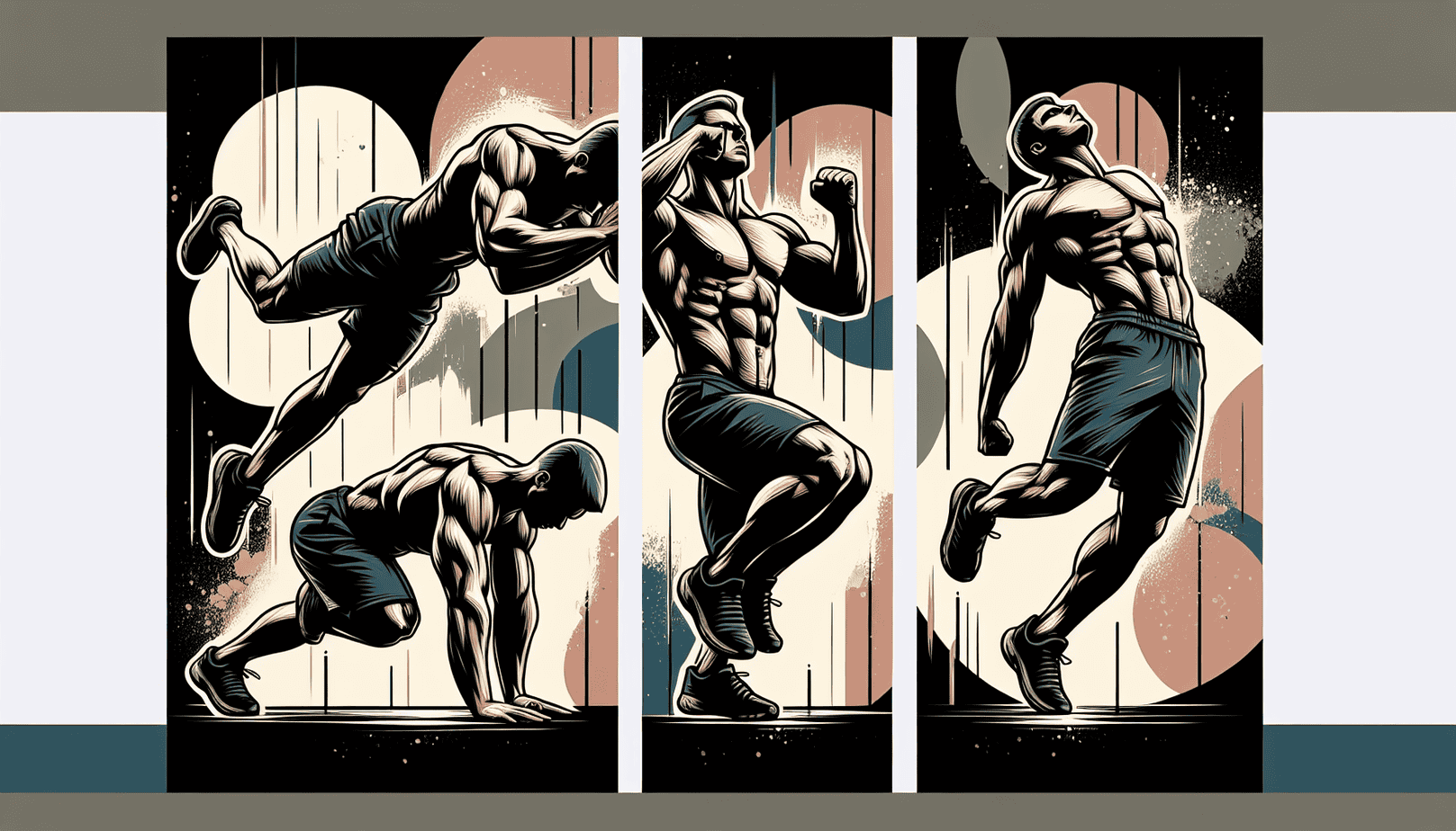 Illustration Of Bodyweight Exercises In Functional Training