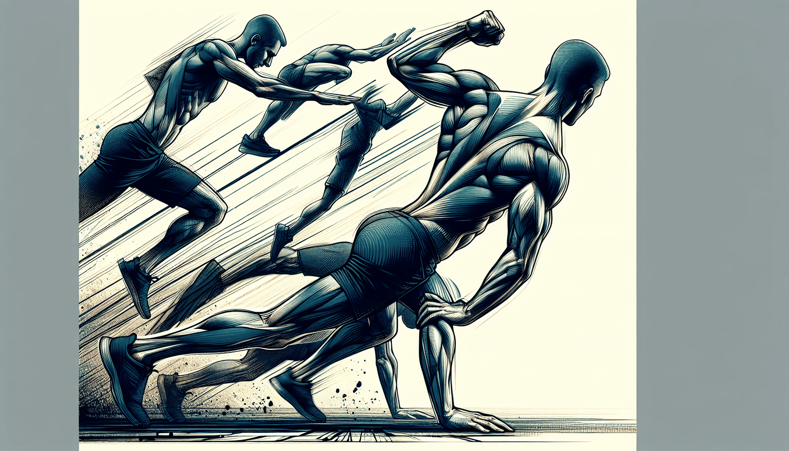 Illustration Of Core-Focused Functional Fitness Exercises